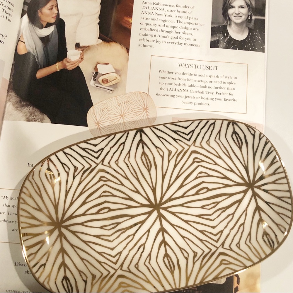 TALIANNA Lilypad Catchall Tray Rachel Zoe NWT